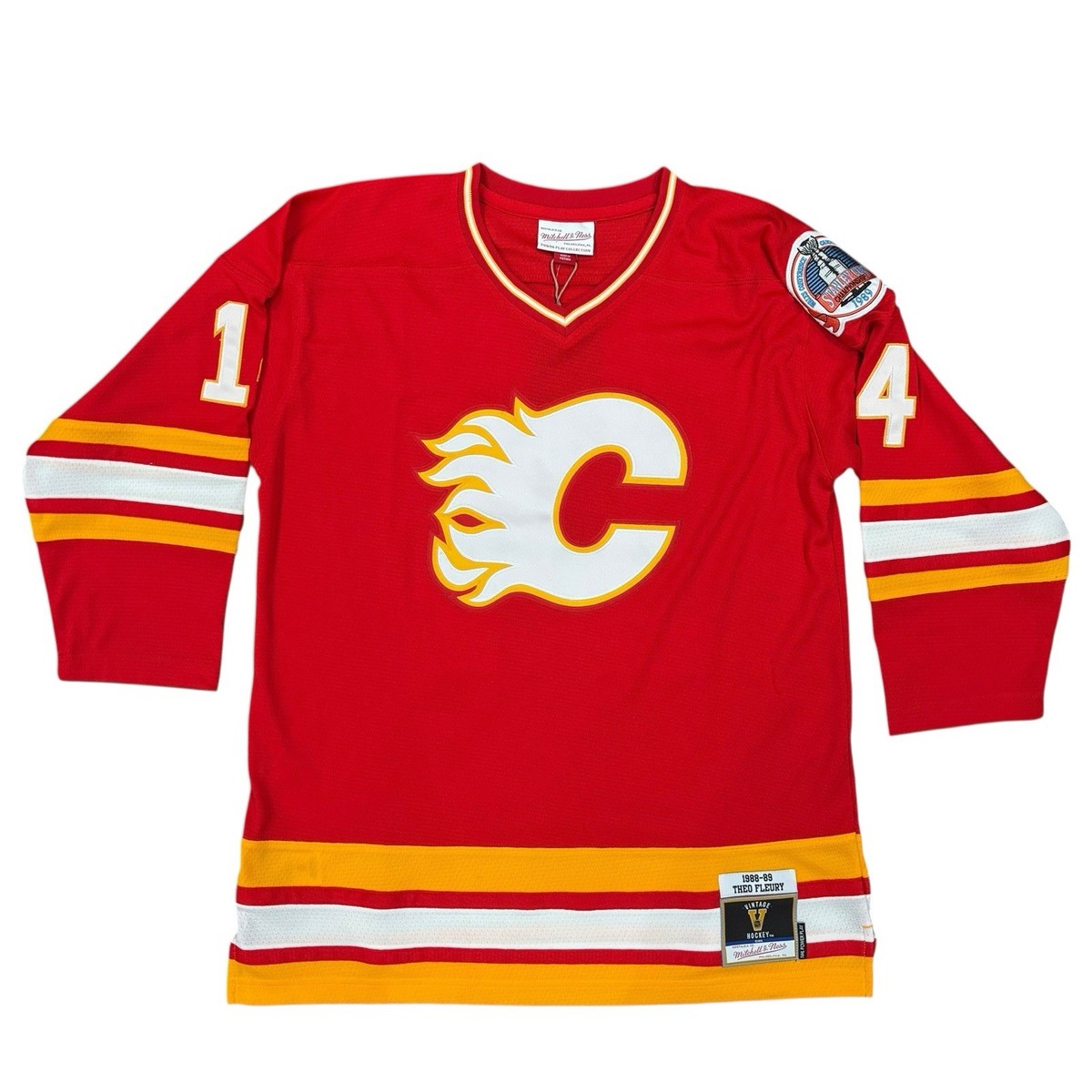 Mitchell & Ness Theo Fleury Calgary Flames '89 Stanley Cup Jersey