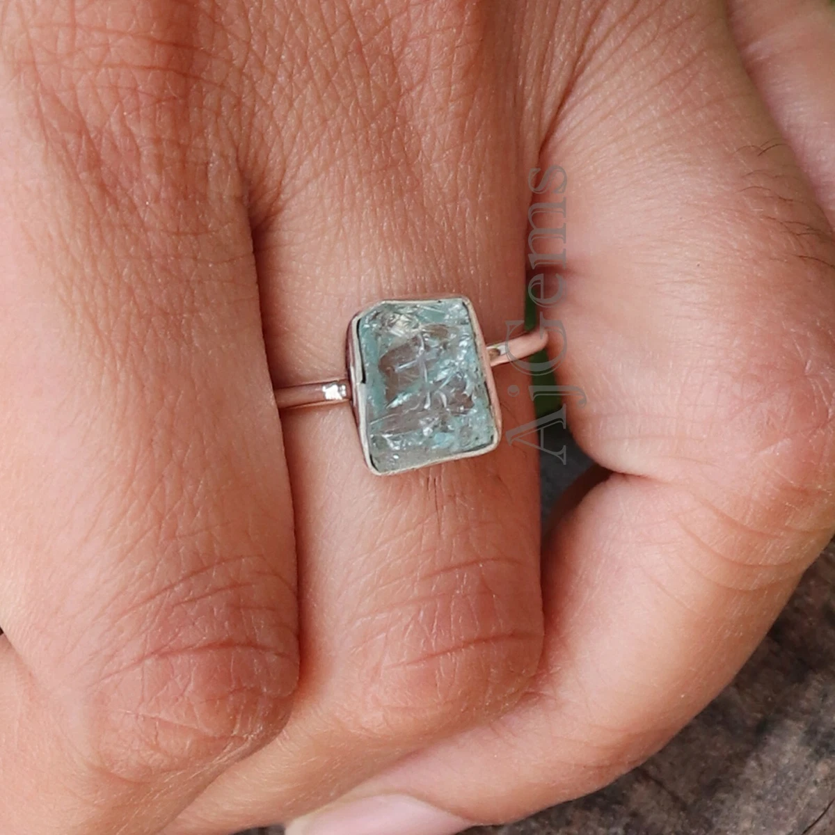 925 aquamarine hotsell ring