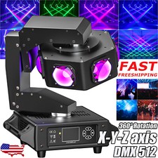300W Moving Head Light 6 LEDs RGBW 360 Rotation w/ Display DMX Sound DJ Lights