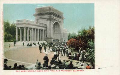 c1905 Concert Music Stand Golden Gate Park Crowd San Francisco CA P239