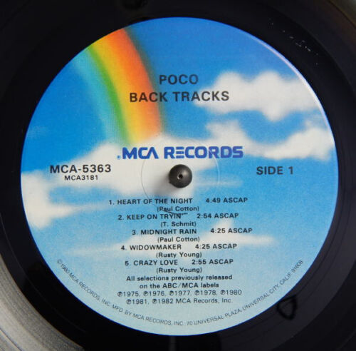 Rock Vinyl LP Poco (3) Backtracks LP, Comp 1982 Country Rock (NM or M- / VG+) - Picture 3 of 4