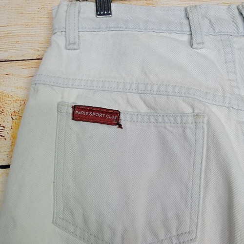Vintage Paris Sports Club Womens Shorts 30" Waist Mom Button Fly Bleached Blue - Picture 6 of 7