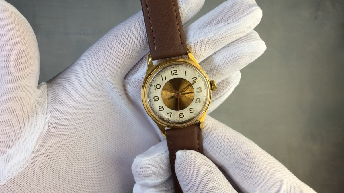 Soviet VOLNA Wostok Precision movement ZENITH Gilded Mens watch