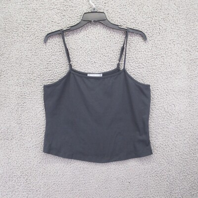 Grey Collective Women s Camisole Tank Top Black Cotton Elastane #4414