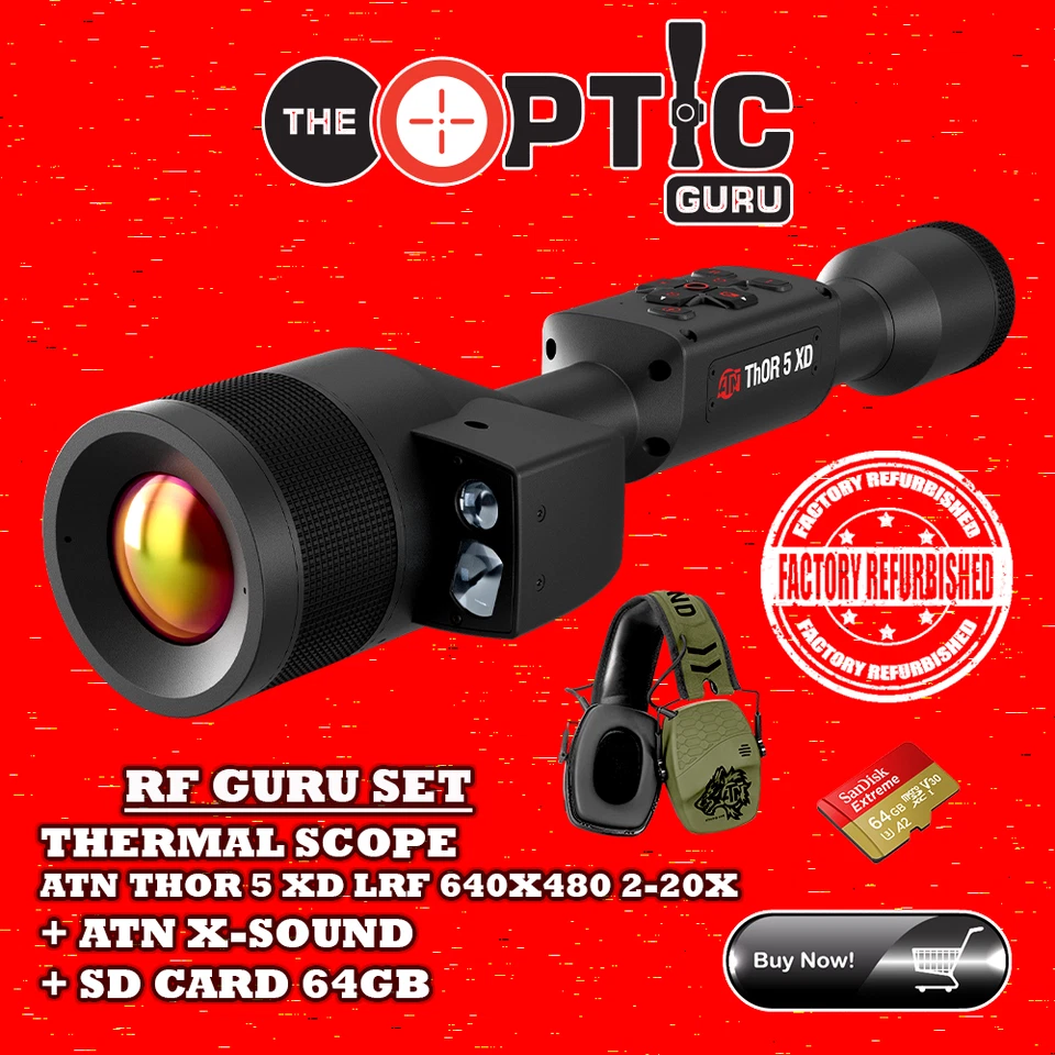 Buy RF KIT ATN Thor 5 XD LRF 640x480 2-20x Thermal Scope|X-Sound Protect|SD Card