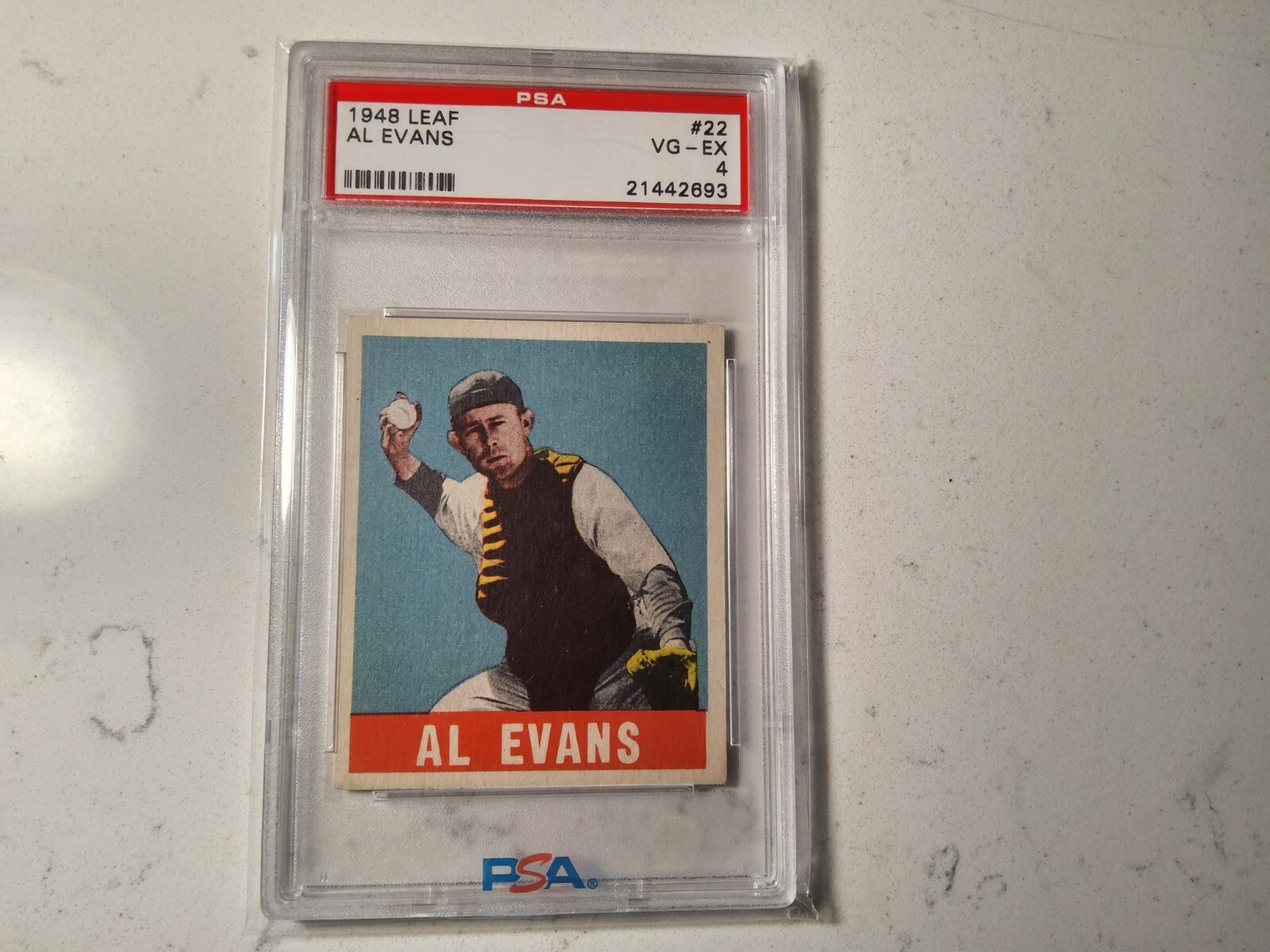 1948 LEAF #22 AL EVANS PSA 4