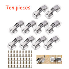 Cabinet Door Hinge Repair Fix 10PCS Screw On Replacement For Kitchen Bath