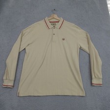 Vintage Beretta Shirt Mens L Tan Red Polo Shooting Sportswear Outdoor Heritage
