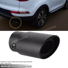 Black Car Exhaust Pipe Tip Rear Tail Throat Muffler Stainless Steel Accessories Black Car Exhaust Pipe Tip Rear Tail Throat Muffler Stainless Steel Accessories