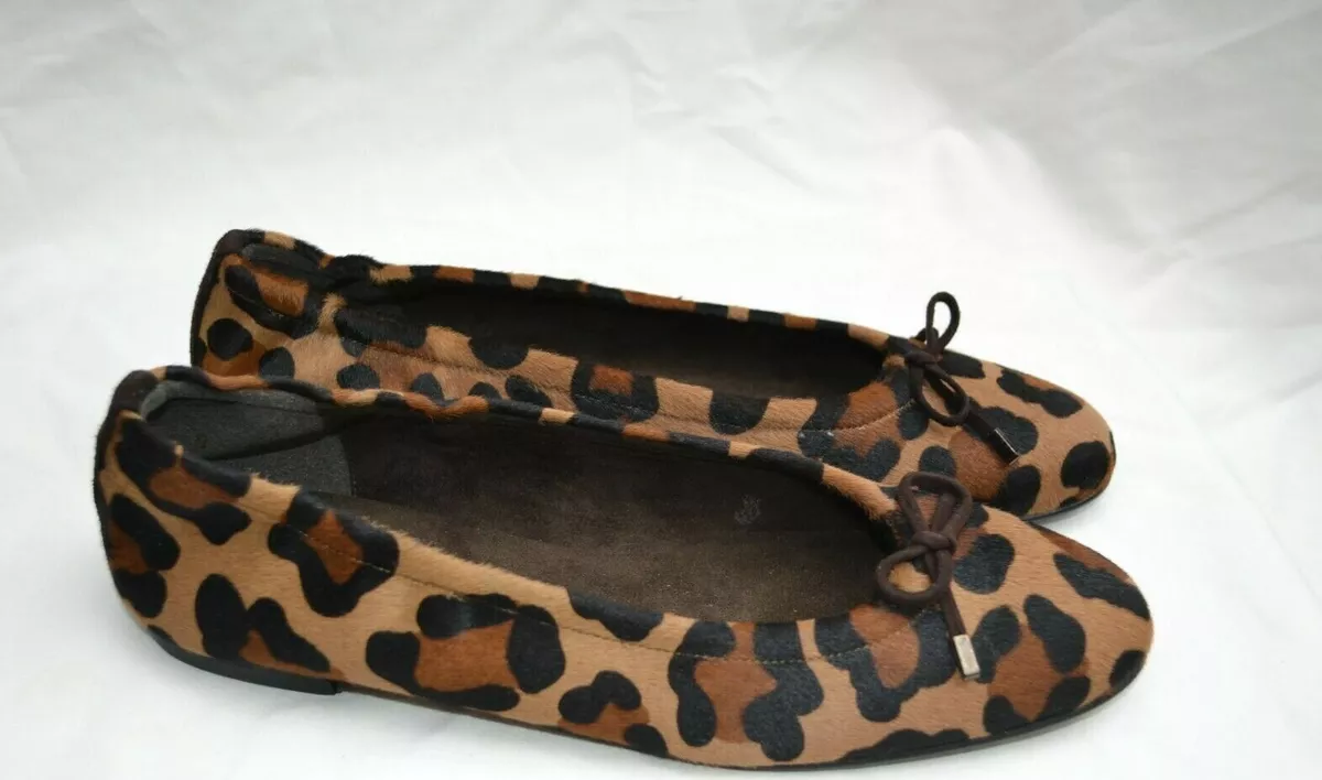 STUART WEITZMAN NEW AUTH 399 Women s Animal Print Pony Hair Ballet Flat Shoes 7