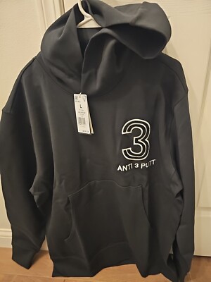 NEW Adidas X Anti Three Putt Black Golf Hoodie Sweatshirt Mens Large L  IB1963