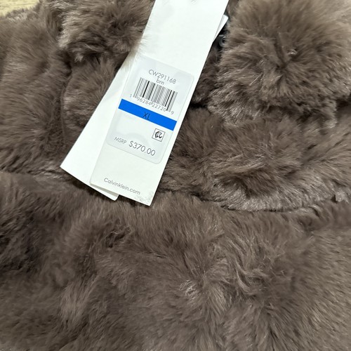 Calvin Klein Short Jacket Coat Full Zip Faux Fur Lined Size XL Retail $370 - Picture 6 of 7