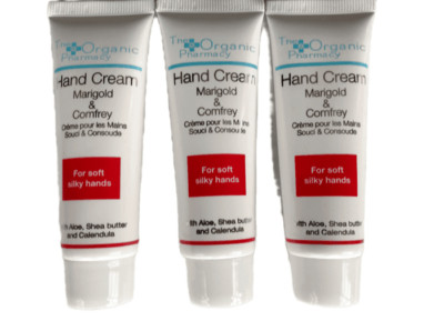 The Organic Pharmacy Handcreme Ringelblume & Beinwell 3 Tuben à 30 ml