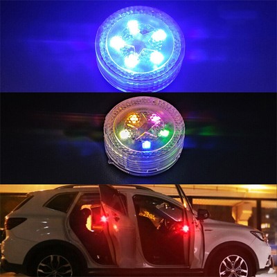 2X Magnetische drahtlose 5 LED Auto Türöffnung Warnleuchten Strobe Blinken Lampe