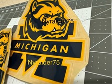 Michigan Wolverines Concept Football Helmet Decals Full Size 20 mil 3M