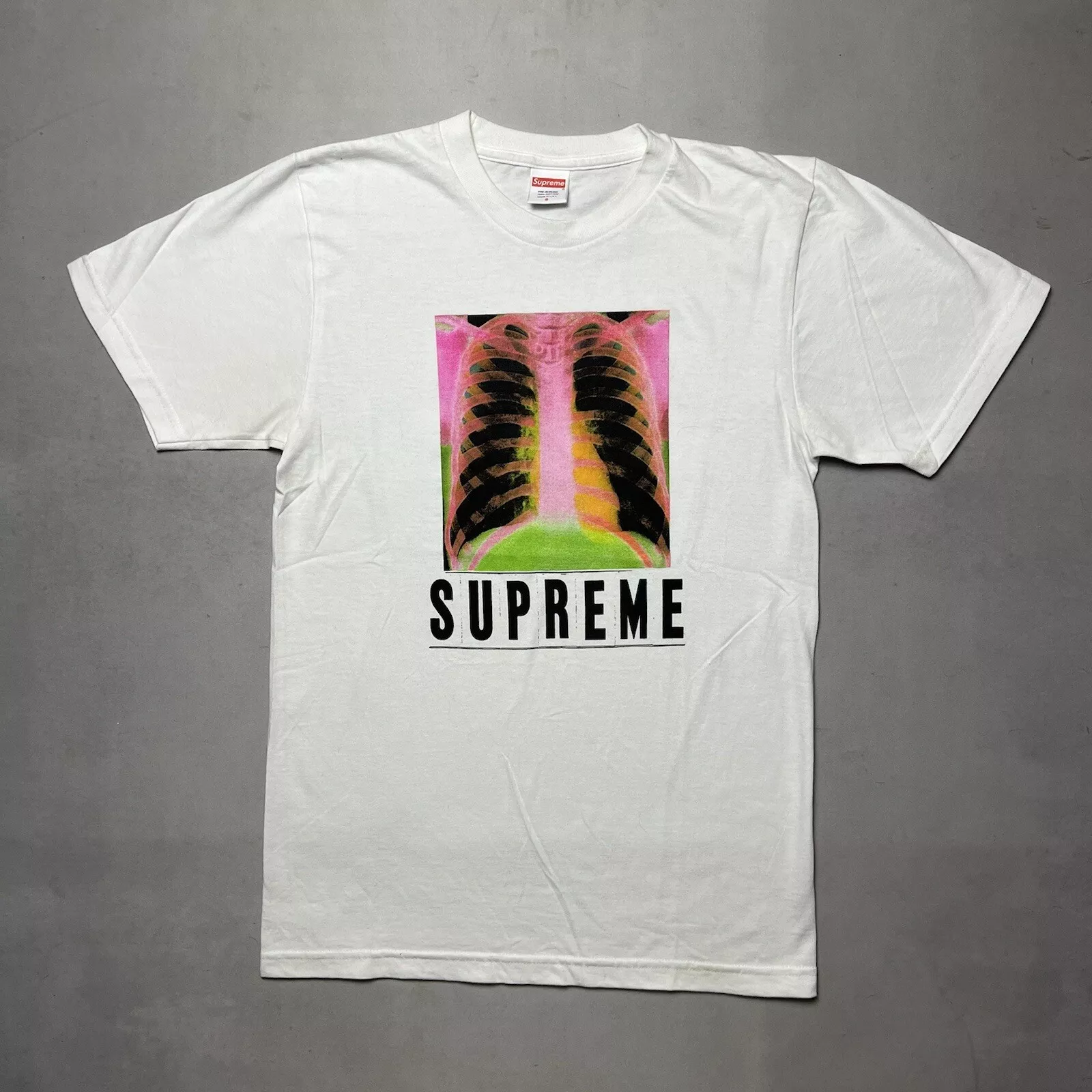 SUPREME X RAY RIBCAGE SQUELETTE TEE SHIRT BOÎTE LOGO BLANC 2016 FW16 S