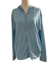 Nike Dri-Fit Women Size XL 16-18 Blue Hoodie Jacket 16-253