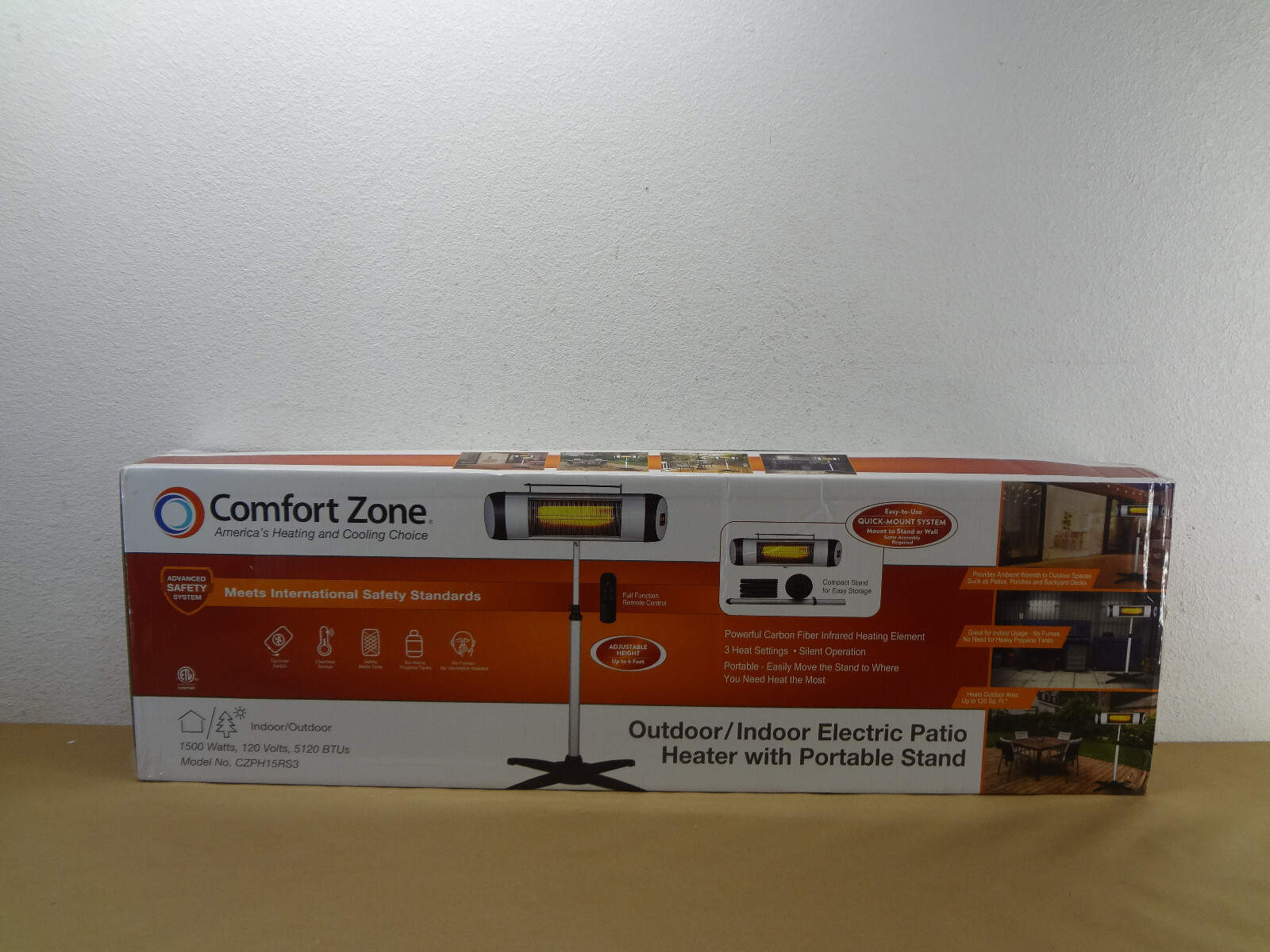 Comfort Zone CZPH15RS3 indoor/outdoor Patio Heater | eBay