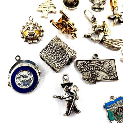 Vintage Sterling Silver Charm Lot Set Of 12 ASSORTED MISC Animals Nature 51.4G - Picture 3 of 8