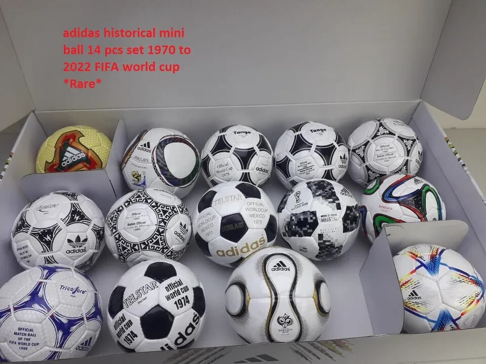 adidas historical mini ball 14 pcs set 1970 to 2022 FIFA
