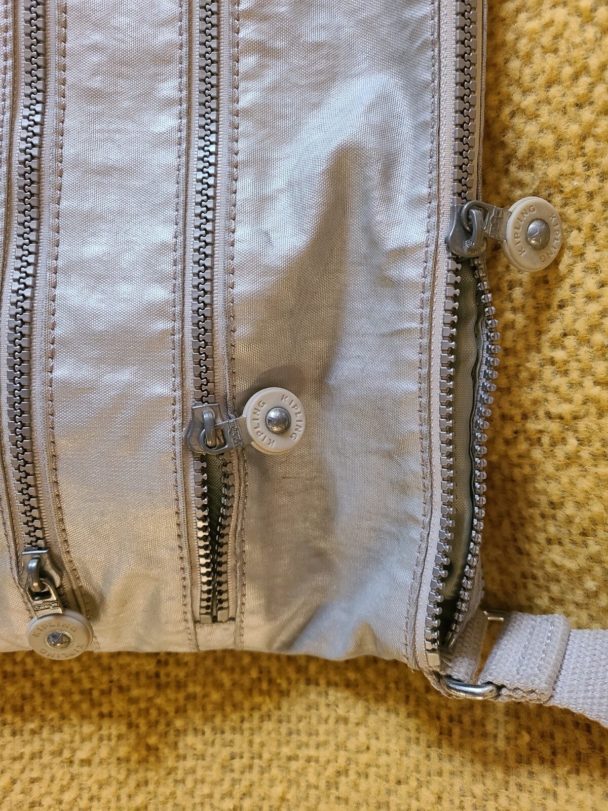 Kipling Medium Size Silver Metallic Crossbody  Ha… - image 4