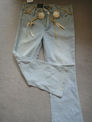 LeDane's Stretch Capri Jeans W 28 Destroyed  Look hellblau neu!