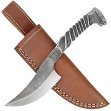 Forged in the Fire Medieval Knife Authentic and Affordable  w/  Leather Sheath