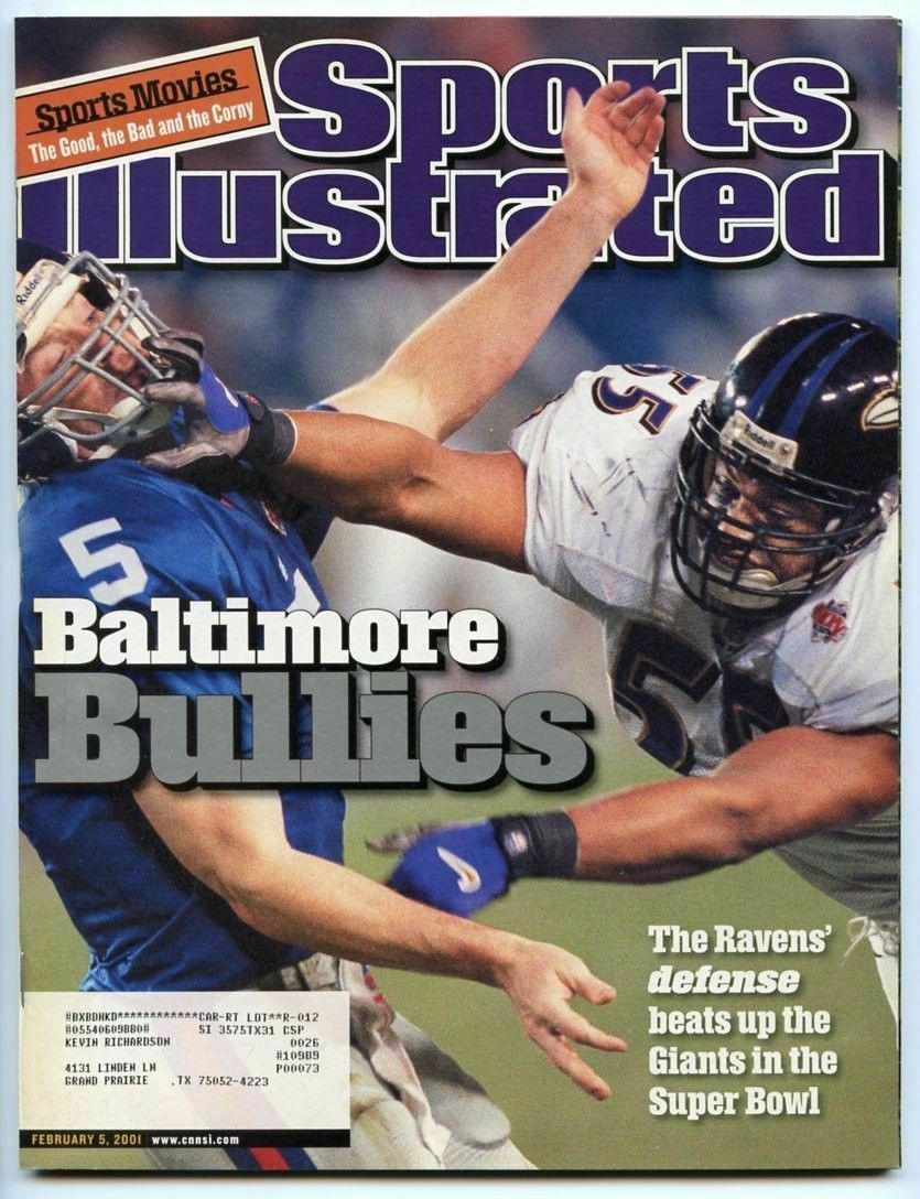 SI: Sports Illustrated February 5, 2001 Baltimore Bullies: Jamie Sharper,  Ravens | eBay