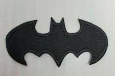 Batman Black Diecut Logo Patch 4 inches wide