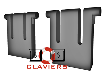 Pieds Inclinables De Rechange Pour Clavier Logitech Cordless Desktop Express - Neufs Blancs