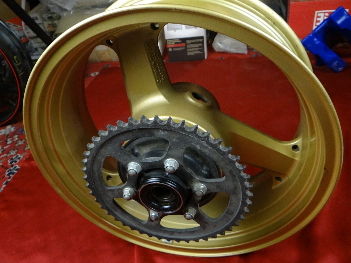 Rear Wheel, Gold, 2002-06 Kawasaki ZX-12R NINJA, 41073-1681-457, R