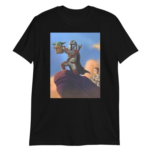 Yod Mandalor mocking movie Lion k fun graphic Short-Sleeve Unisex T-Shirt - 第 10/17 張圖片