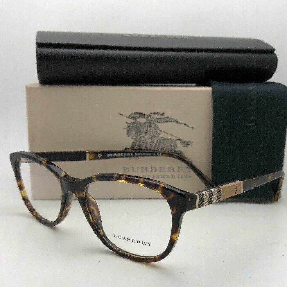 New BURBERRY Eyeglasses B 2172 3002 52-16 Tortoise & Gold