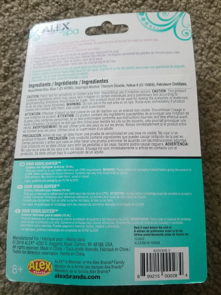 Iluminador de cabello Alex Spa .34 oz Foto 2 de 2