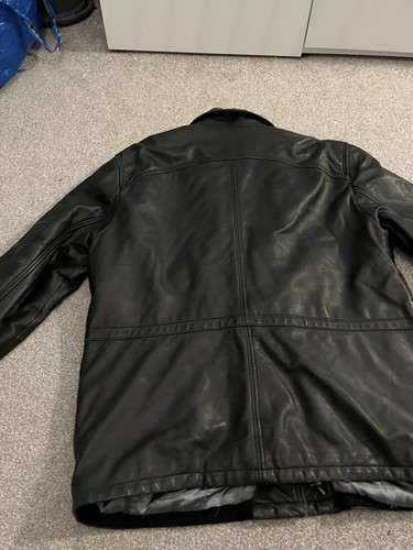 Vintage Givenchy Cuir Givenchy Paris Purfume Leather Jacket Black Biker Size 54 - Picture 17 of 18