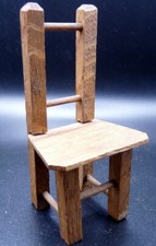 Antique 19th Century German Oak CHAIR 1:12 Dollhouse Miniature