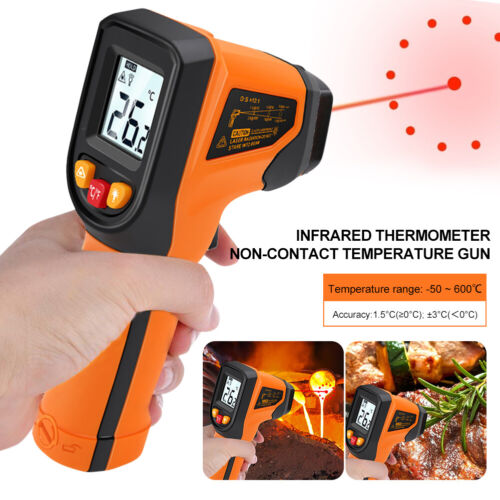 Infrared Thermometer Non-Contact Temperature Gun -50°C~600°C Laser Temp Reader