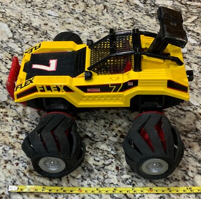1985 Galoob Power Machines Flex Motorized Truck Vintage Yellow Parts or Repair