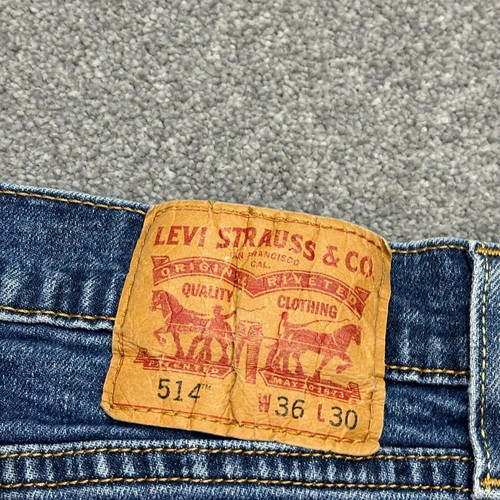 Levis Denim Shorts Adult W34 Blue Jorts Red Tab Y2K Loose USA Dad Wash Men* - Picture 10 of 10