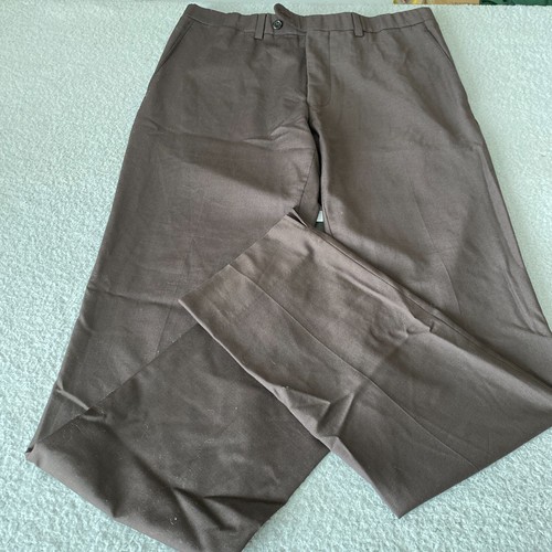 ASHWORTH Dress Pants Brown Men's Size 35R Button Zip Pockets Justin Rose R59519 - 第 1/11 張圖片