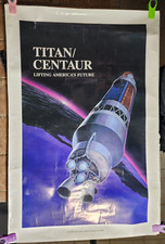 Vintage General Dynamics Space Systems Poster - TITAN CENTAUR Lifting America's
