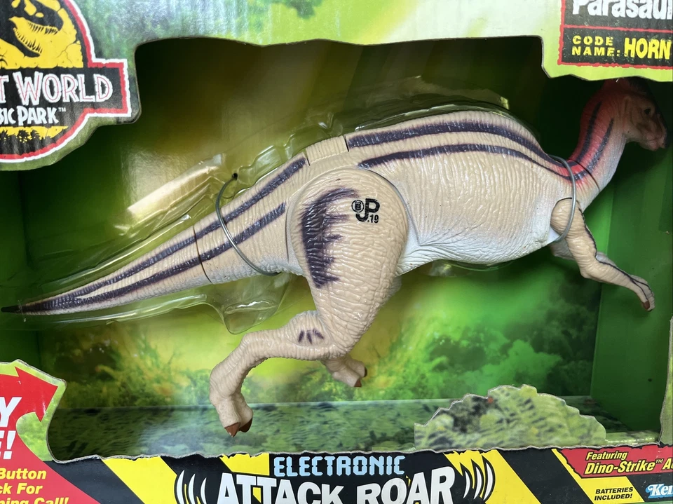 Kenner Jurassic Park: The Lost World Parasaurolophus 1996 electrónico nuevo en caja sellado Foto 2 de 4