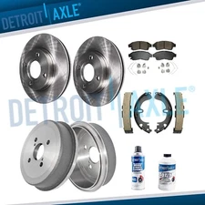Front Brake Rotors Pad & Rear Drums Shoes for 1993-1997 GEO Prizm Toyota Corolla