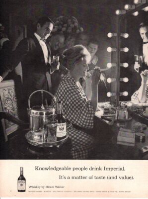 Vintage advertising print Alcohol Hiram Walker Imperial Makeup Dressing Table 62