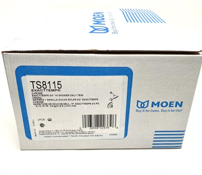 Moen TS8115 Rothbury ExactTemp Thermostatic Shower Trim Only, Chrome, New in Box