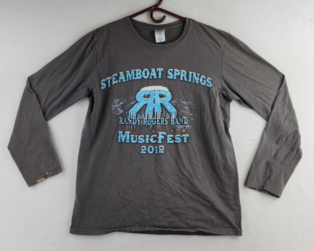 Randy Rogers 2012 Steamboat Music Fest Logo Mens Medium Gray Long