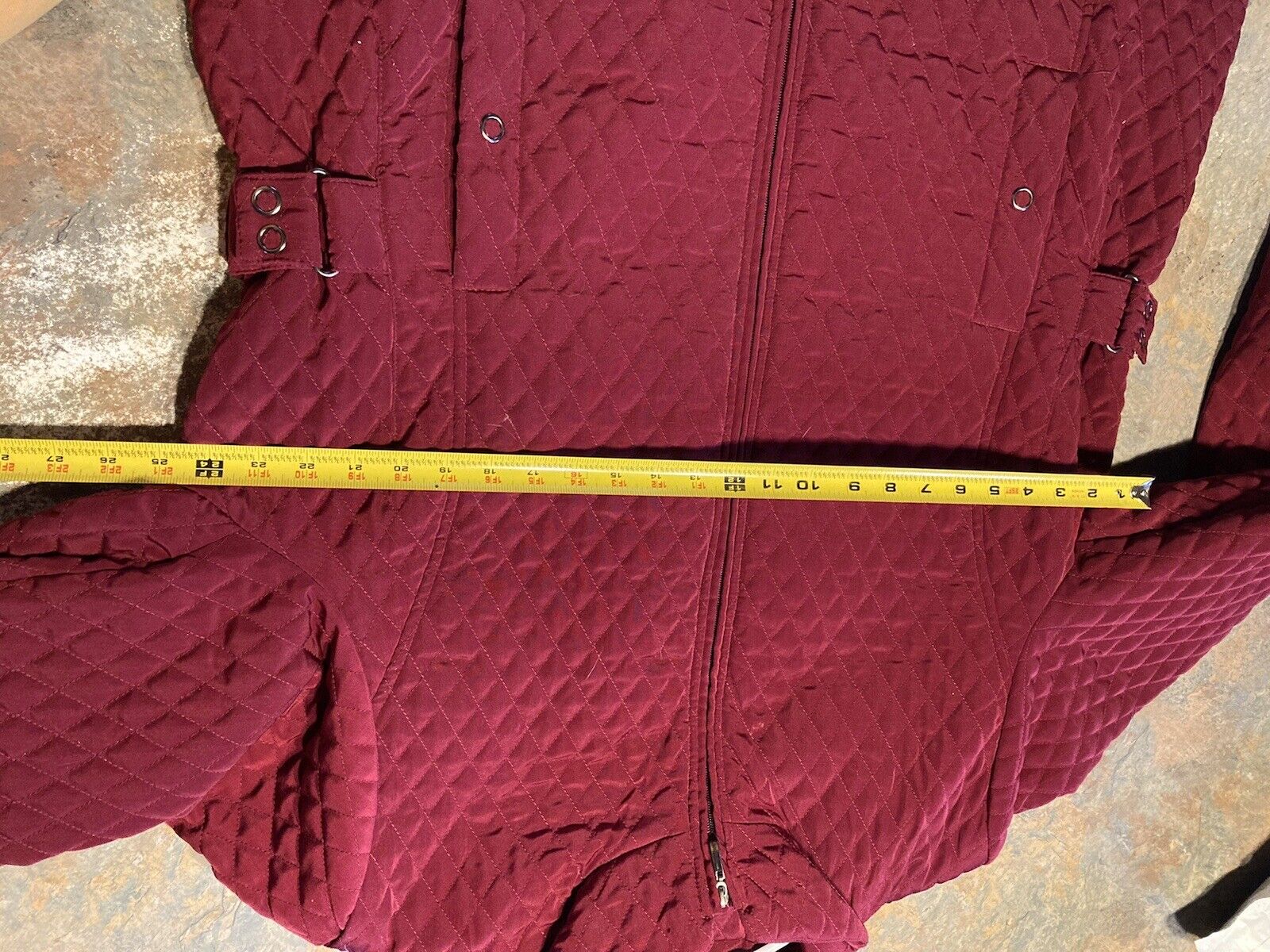 giacca coat 2X Red/maroon  Quilted Full Zip, Pock… - image 3