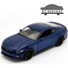 WELLY 2015 FORD MUSTANG GT 5.0 1/24 DIECAST MODEL CAR BLUE 24062