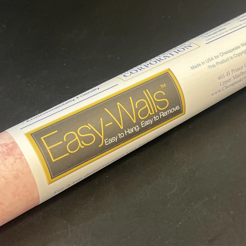 Easy Walls Pink Marbled Fabric Wallpaper 56 Sq Ft Pastel Shelf Crafts Bath Home - Image 3 of 4