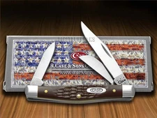 Case xx Knives Medium Stockman Jigged Brown Delrin Pocket Knife Stainless 00106